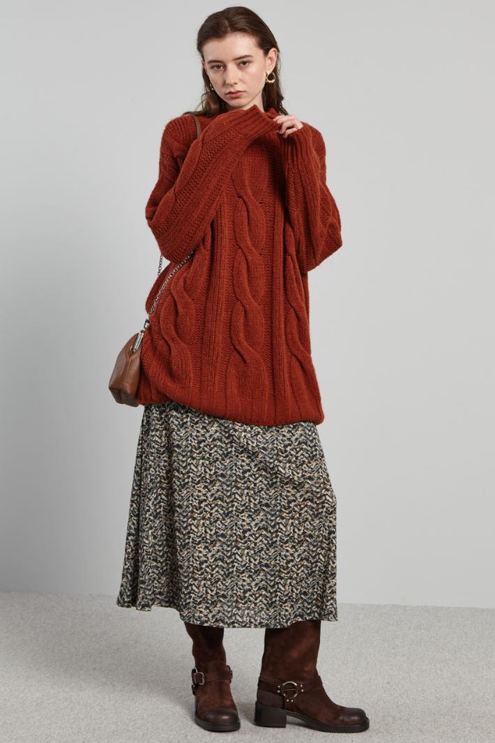 Maxi lunga a trecce - TERRACOTTA - Fashion Market