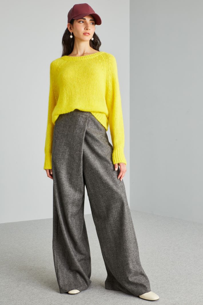 Maglia con scollo rotondo - GIALLO - Fashion Market