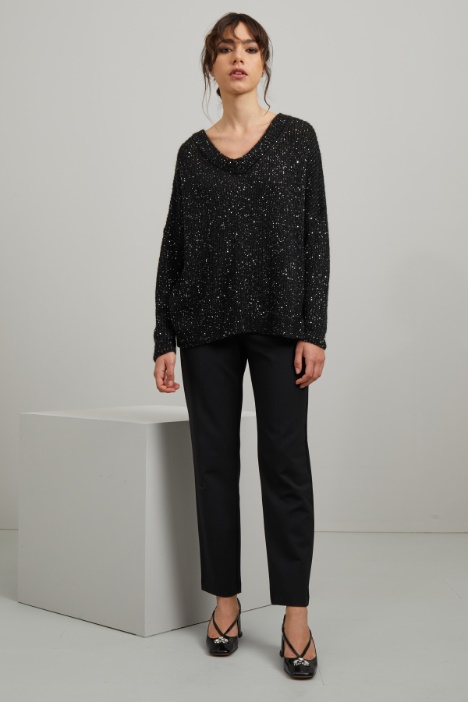 Maglia con micro paillettes - Fashion Market