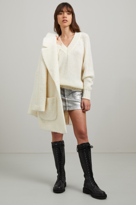 Maglia in lana con scollo a V - Fashion Market