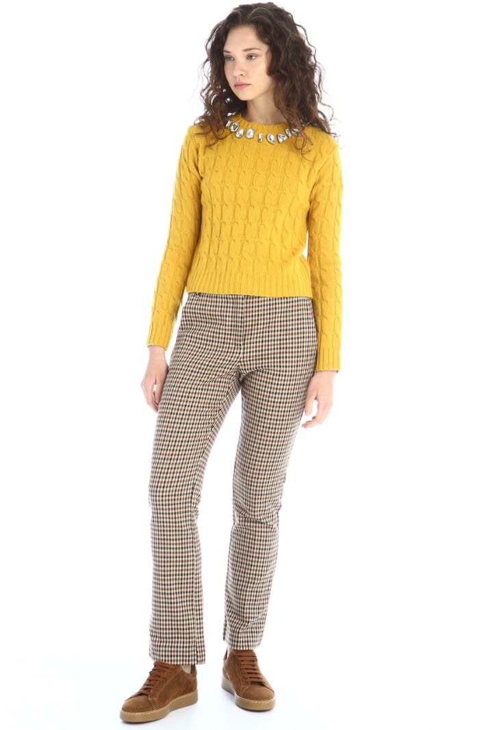 Maglia a trecce - GIALLO SENAPE - Fashion Market - 3