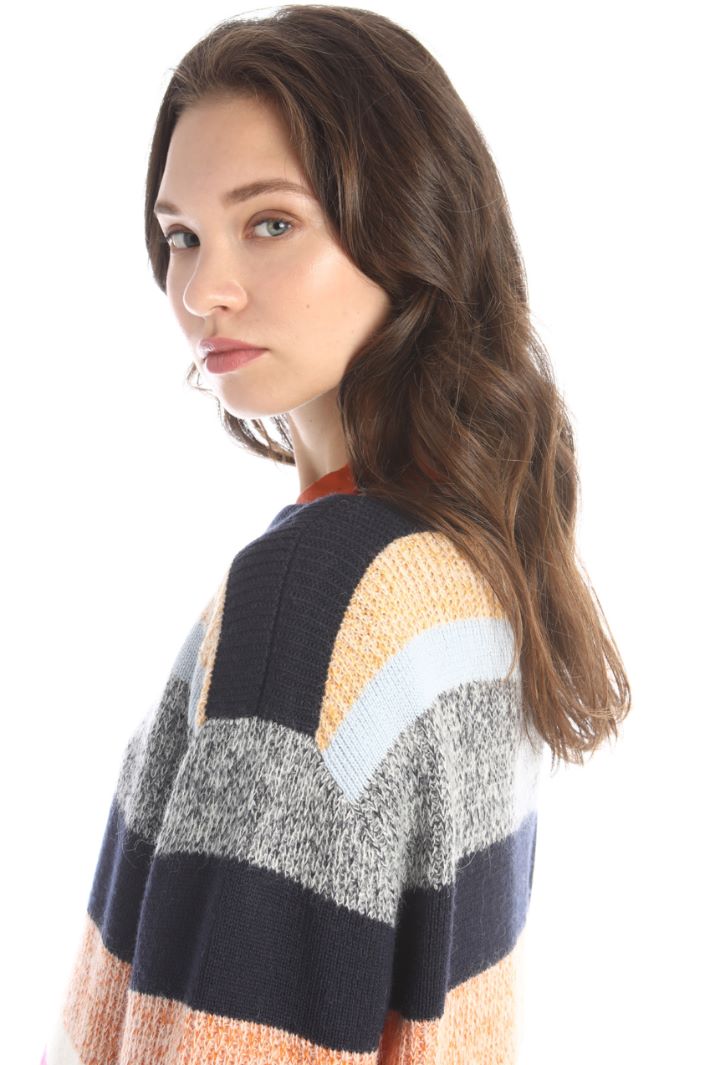Maglia in lana e mohair - BLU ARANCIONE - Fashion Market - 3