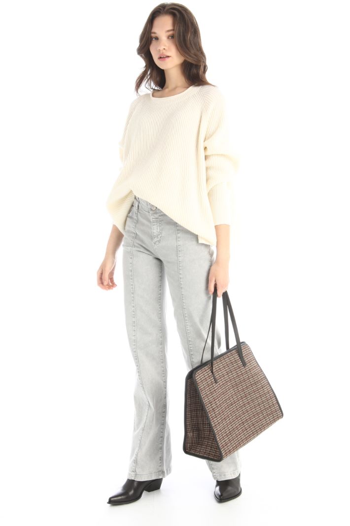 Maglia a coste - PANNA - Fashion Market