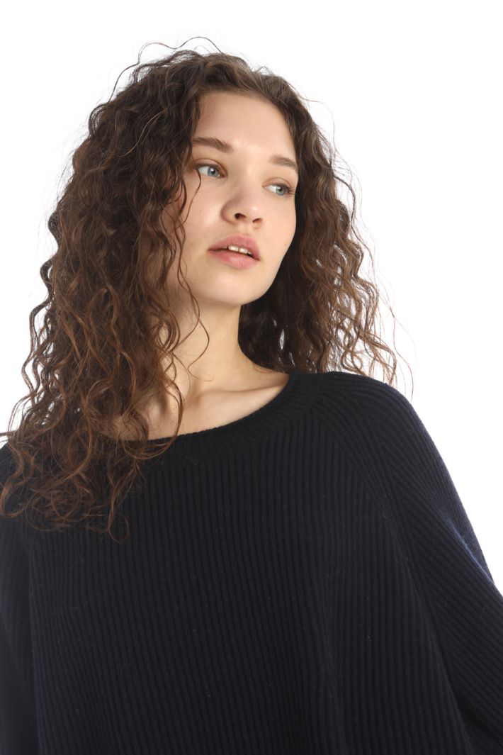 Maglia a coste - BLU NOTTE - Fashion Market - 3