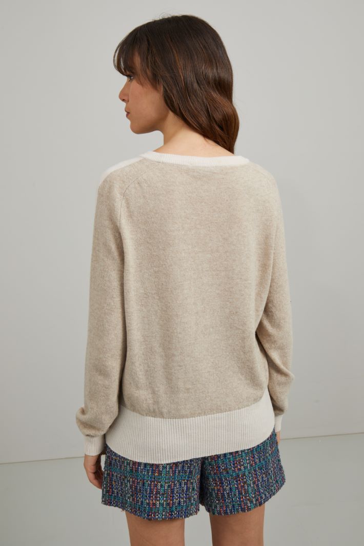 Maglia in pura lana - PANNA SABBIA ARANCIONE - Fashion Market - 4