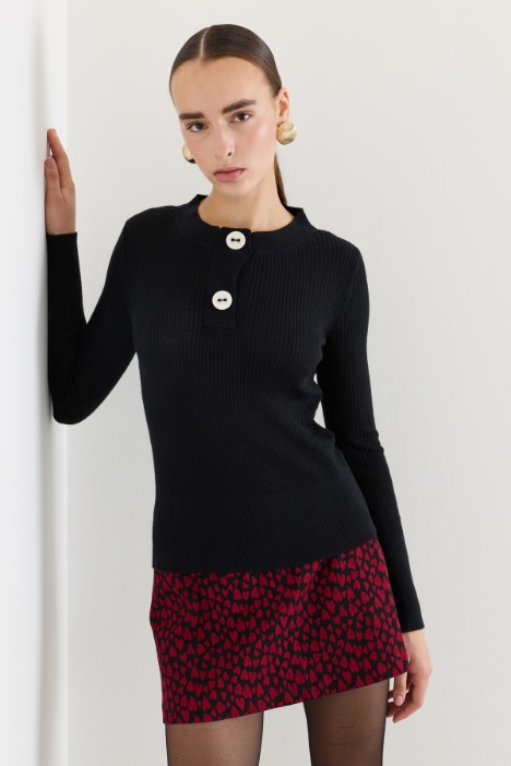 Maglia aderente in lana - Fashion Market