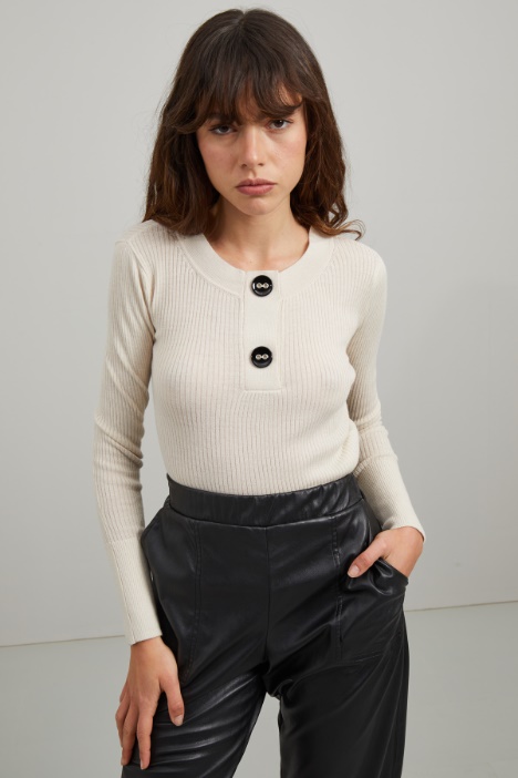 Maglia aderente in lana - Fashion Market