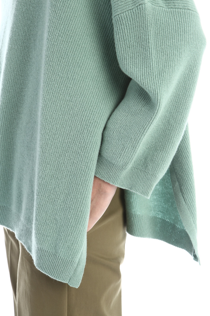 Maglia asimmetrica in lana - VERDE PASTELLO - Fashion Market - 3