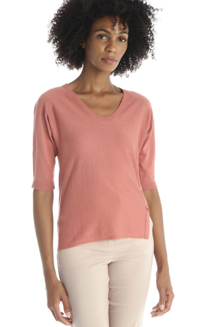 Maglia in filato di cotone - ROSA - Fashion Market - 2