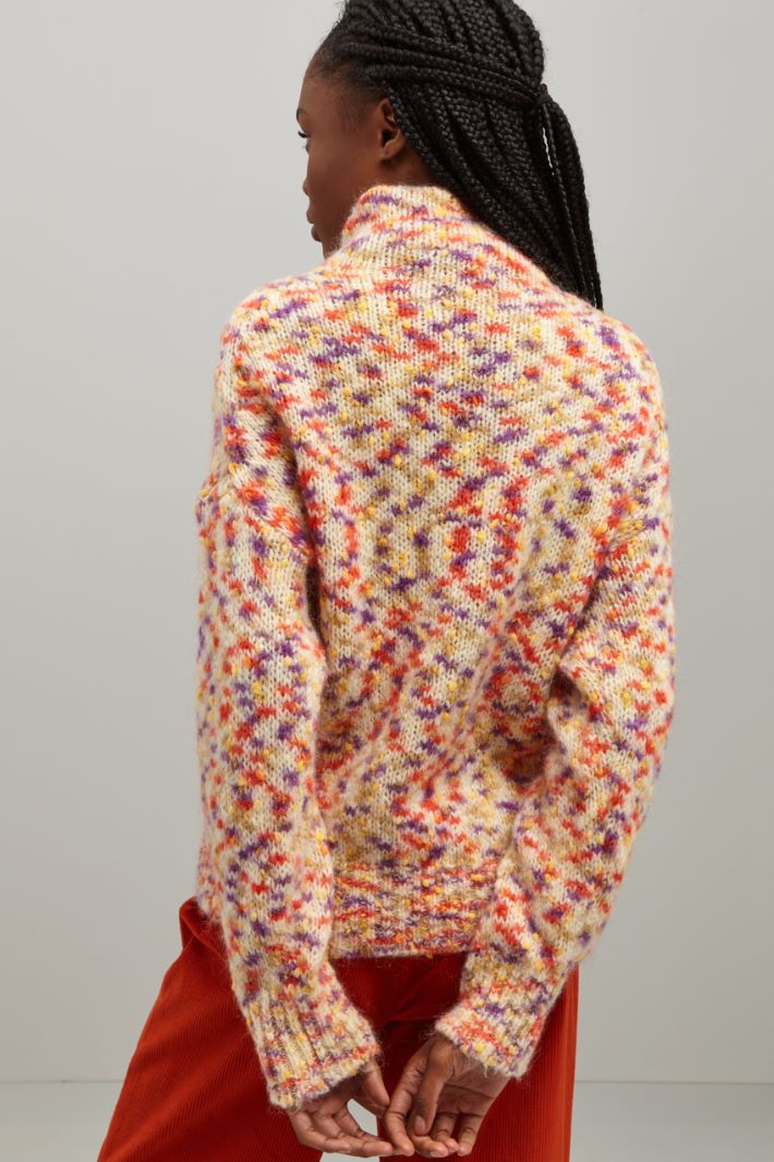 Maglia in lana e mohair - AVORIO GIALLO LILLA - Fashion Market - 4