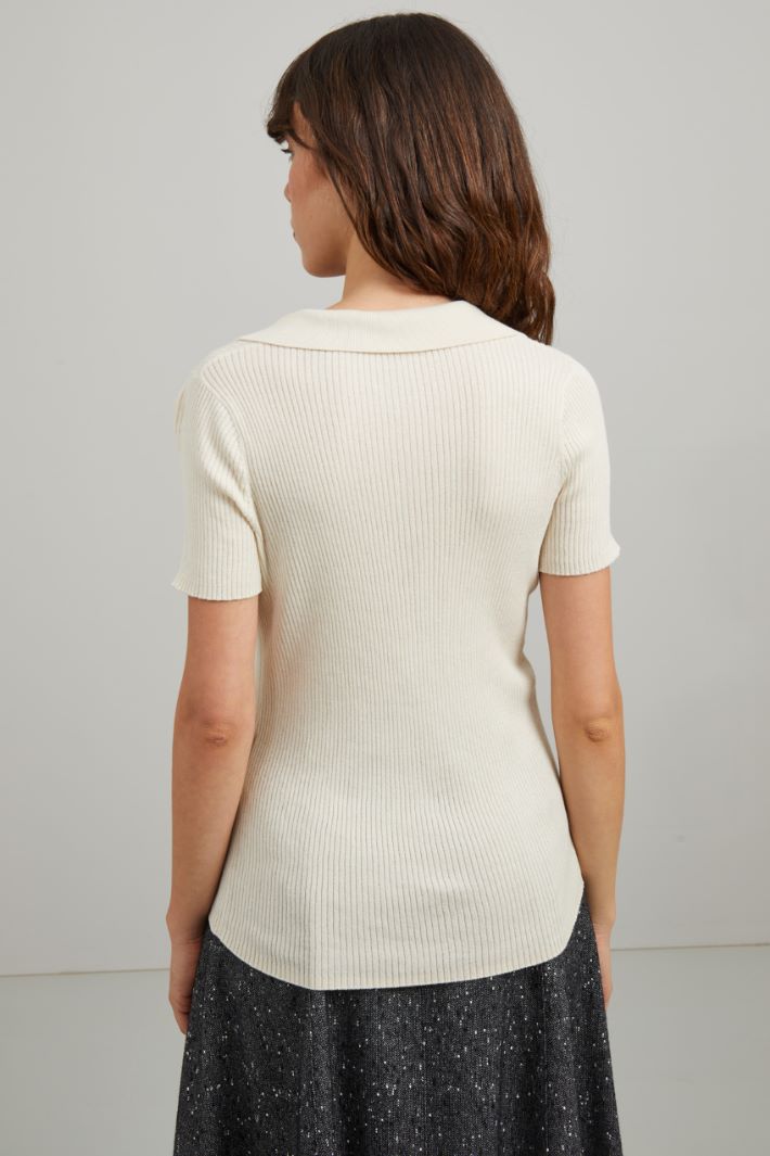 Maglia in cotone - ECRU - Fashion Market - 4