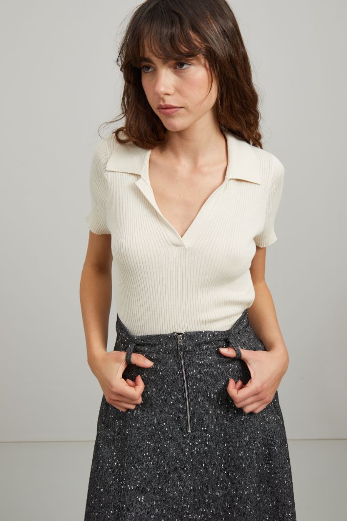 Maglia in cotone - ECRU - Fashion Market - 2