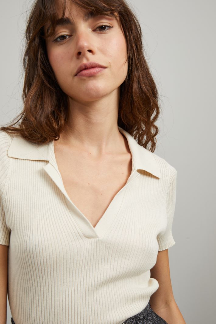 Maglia in cotone - ECRU - Fashion Market - 3