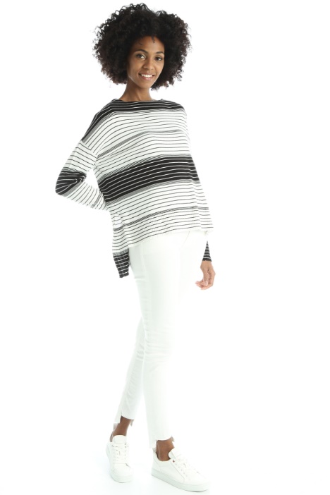 Maglia over in cotone e seta - Fashion Market