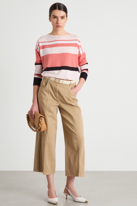 Maglia over in cotone e seta - Fashion Market