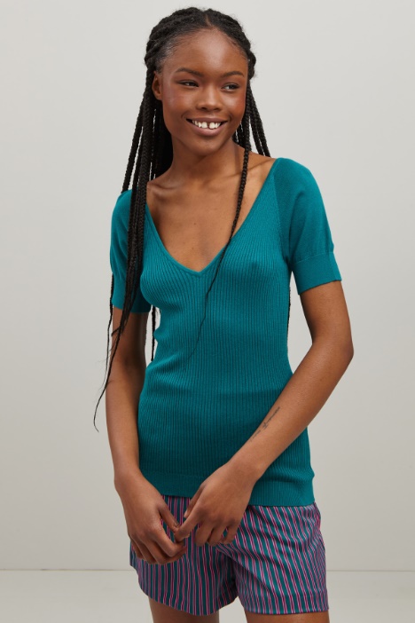 Maglia con scollo a V - Fashion Market