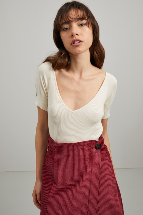 Maglia con scollo a V - Fashion Market