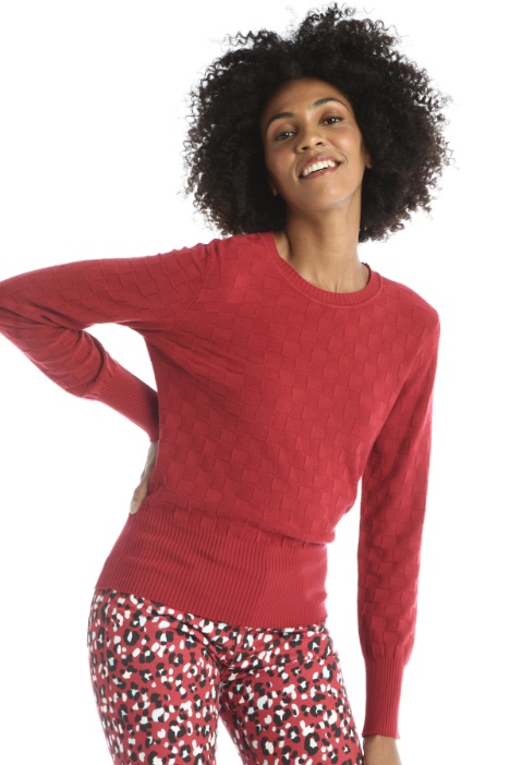 Maglia semiaderente jacquard - Fashion Market