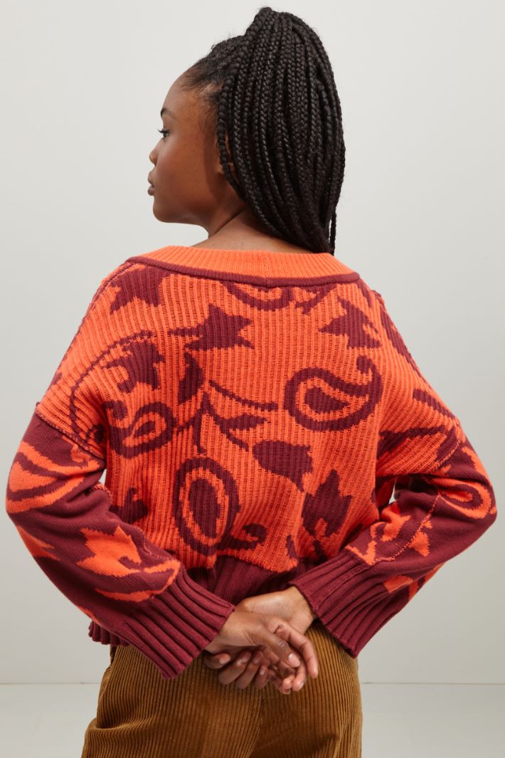 Maglia in cotone - ARANCIONE VINACCIA - Fashion Market - 4