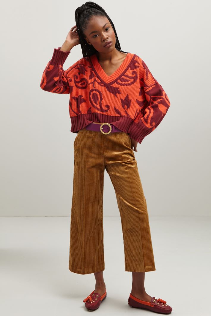 Maglia in cotone - ARANCIONE VINACCIA - Fashion Market