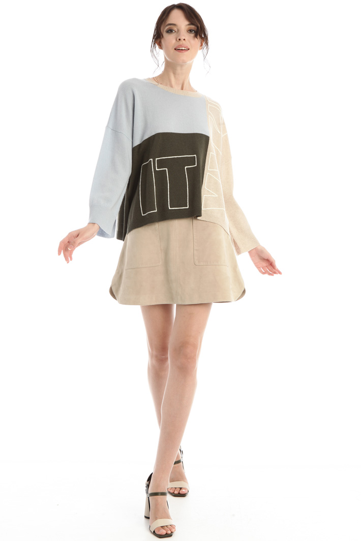 Maglia morbida in lana - BEIGE AZZURRO VERDE - Fashion Market - 4
