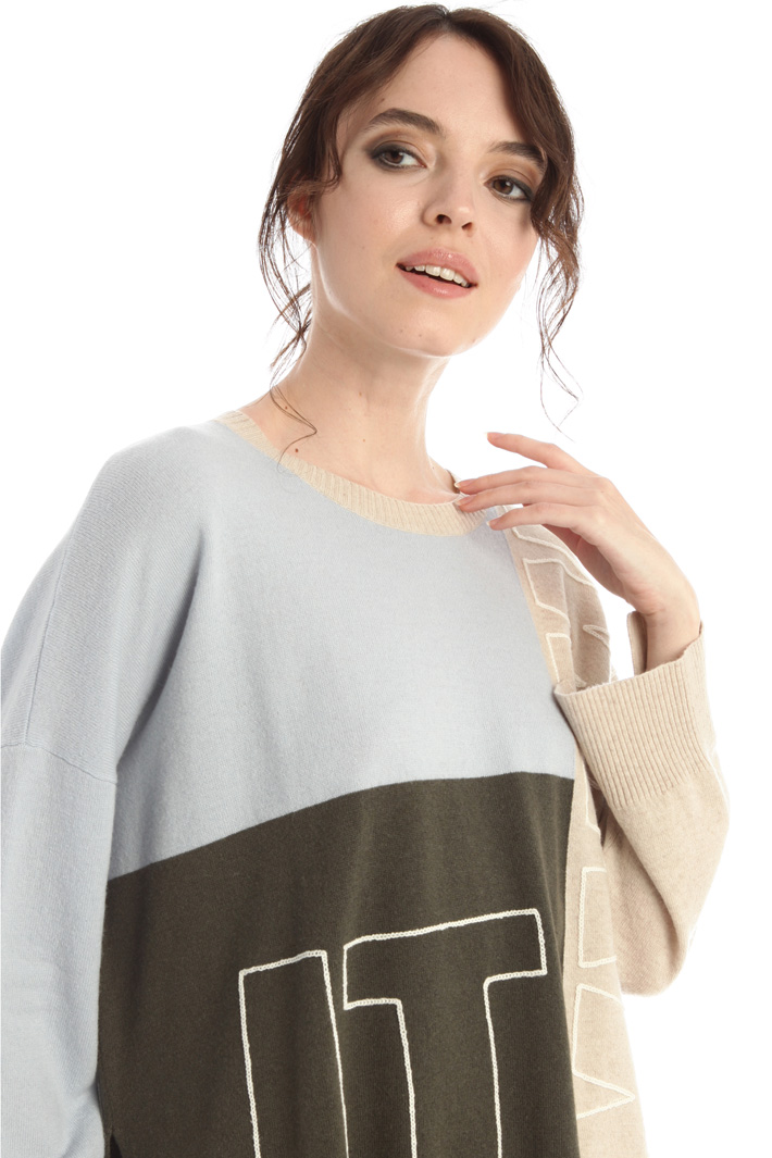 Maglia morbida in lana - BEIGE AZZURRO VERDE - Fashion Market - 3