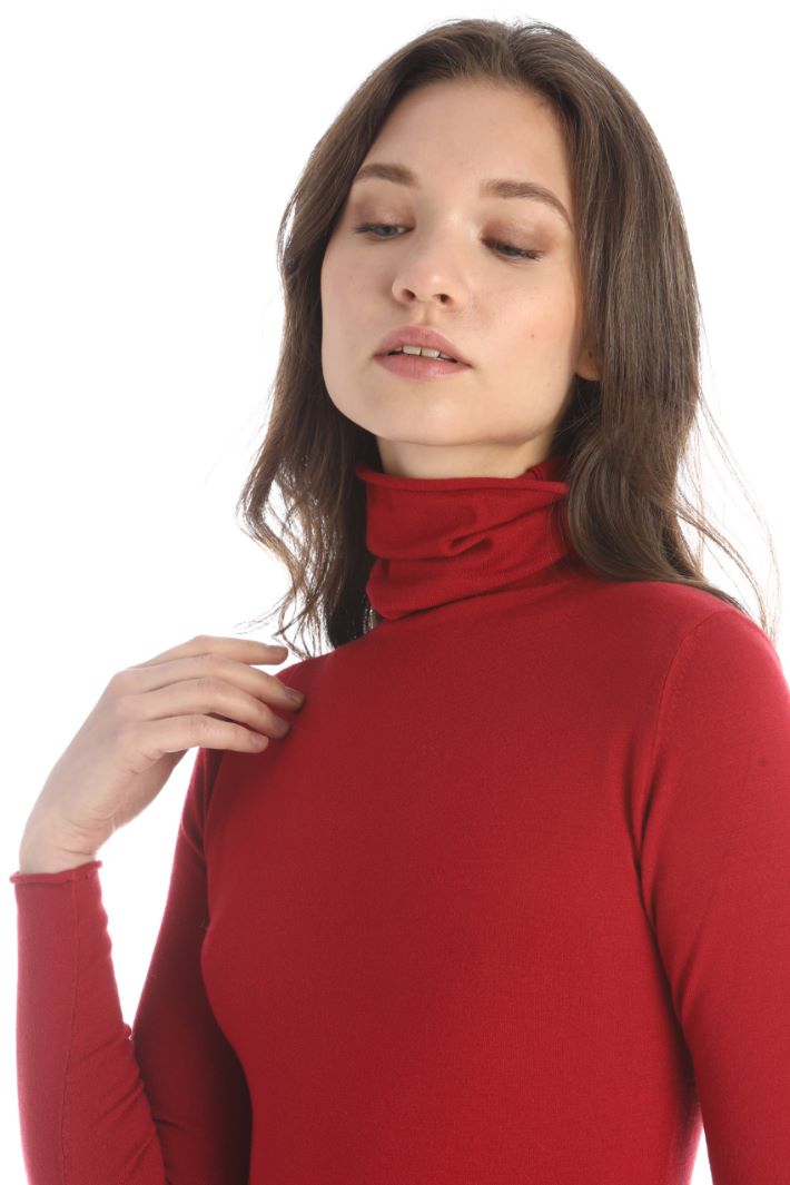 Dolcevita in viscosa - ROSSO - Fashion Market - 4