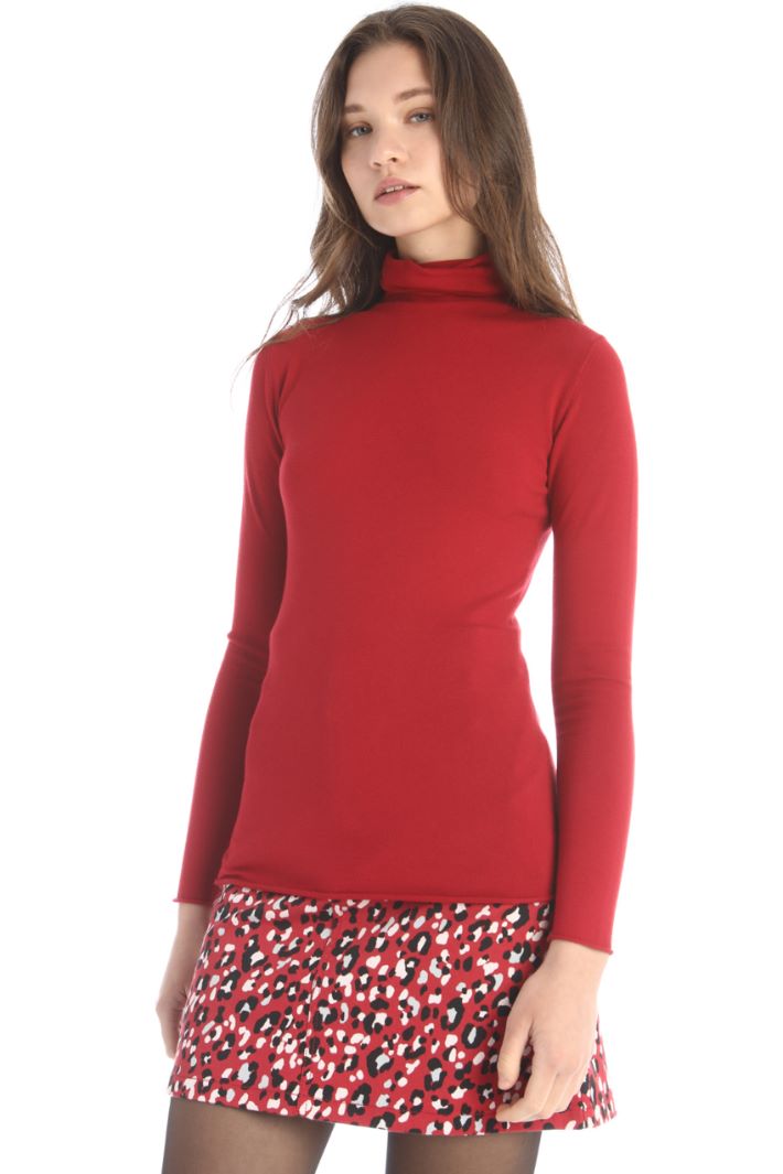 Dolcevita in viscosa - ROSSO - Fashion Market