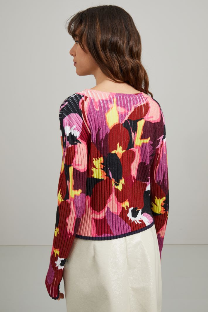 Maglia stampata - ROSSO VIOLA GIALLO - Fashion Market - 4