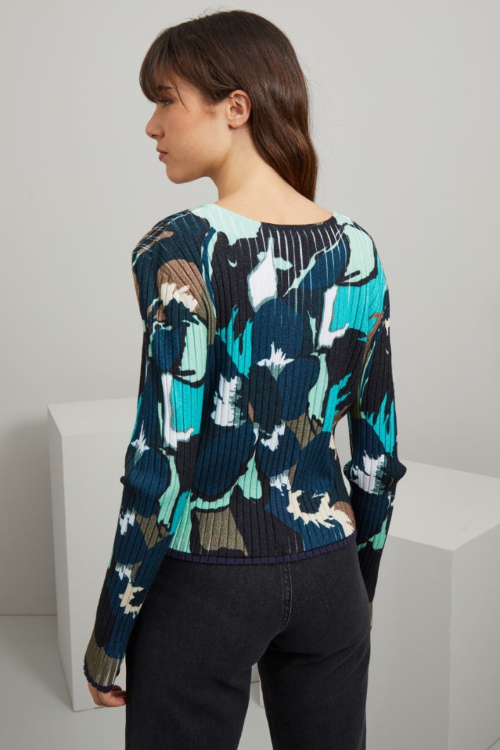 Maglia stampata - BLU VERDE NERO - Fashion Market - 4
