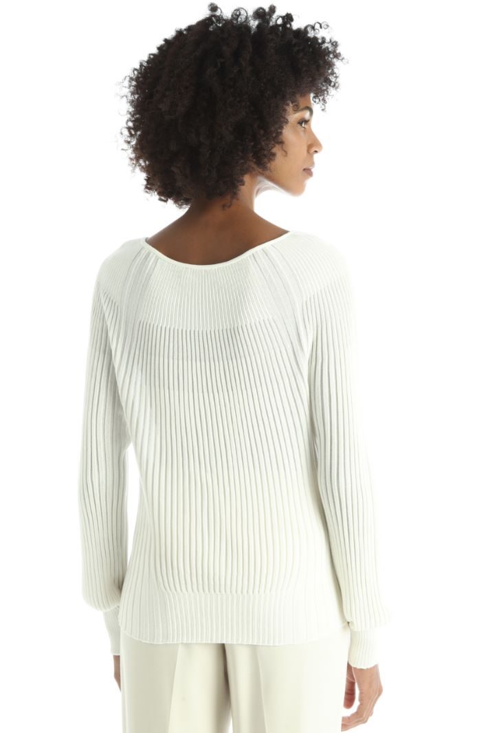 Maglia a coste in viscosa - AVORIO - Fashion Market - 2