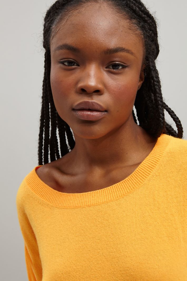 Maglia in lana e cashmere - ARANCIONE FLUO - Fashion Market - 3