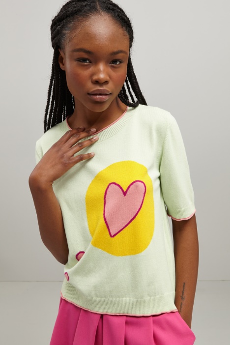 Maglia con profili a contrasto - Fashion Market
