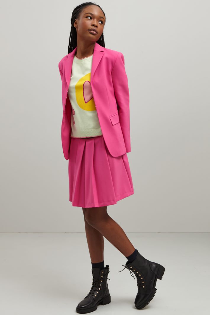 Maglia con profili a contrasto - VERDE MENTA GIALLO - Fashion Market