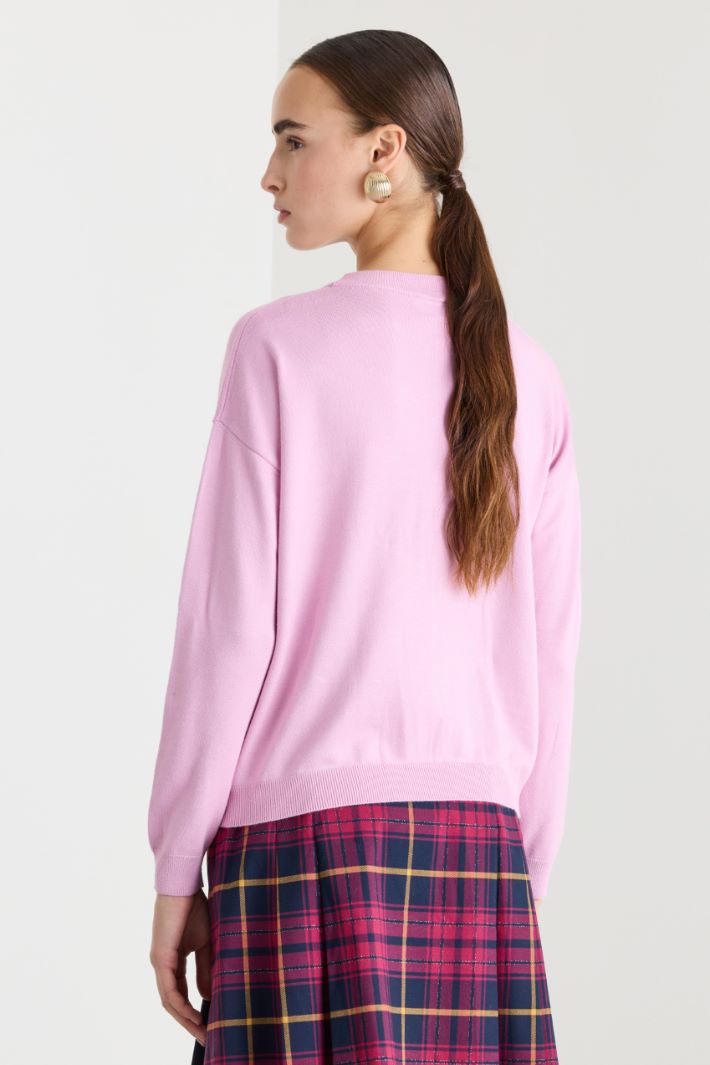 Maglia con motivo jacquard - ROSA - Fashion Market - 4