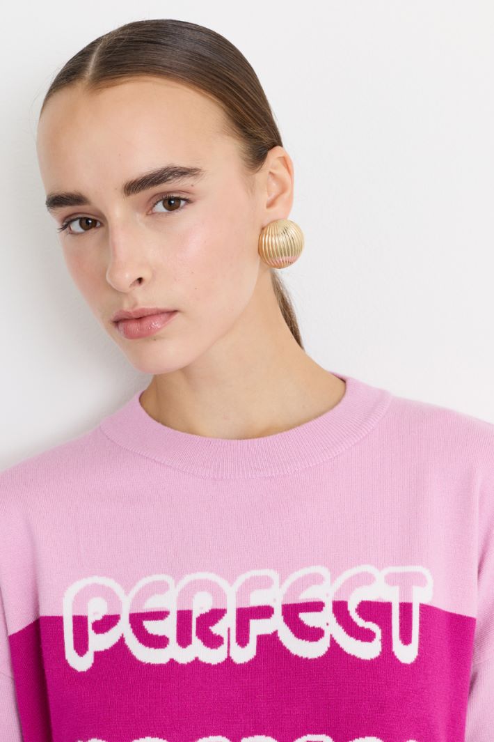 Maglia con motivo jacquard - ROSA - Fashion Market - 3
