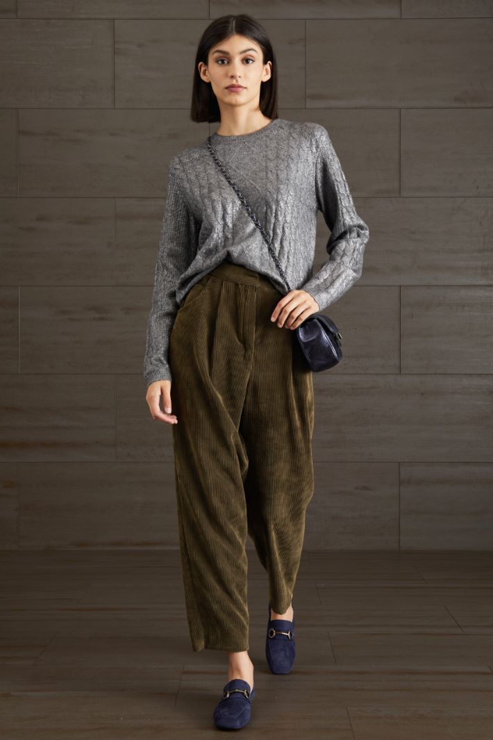 Maglia laminata - ARGENTO - Fashion Market