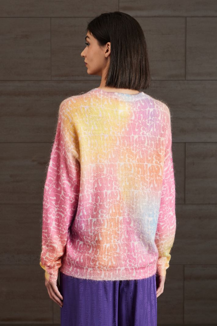 Maglia morbida in mohair - ROSA GIALLO VIOLA - Fashion Market - 4