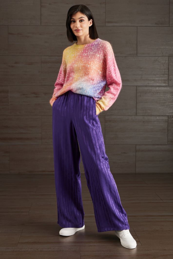 Maglia morbida in mohair - ROSA GIALLO VIOLA - Fashion Market