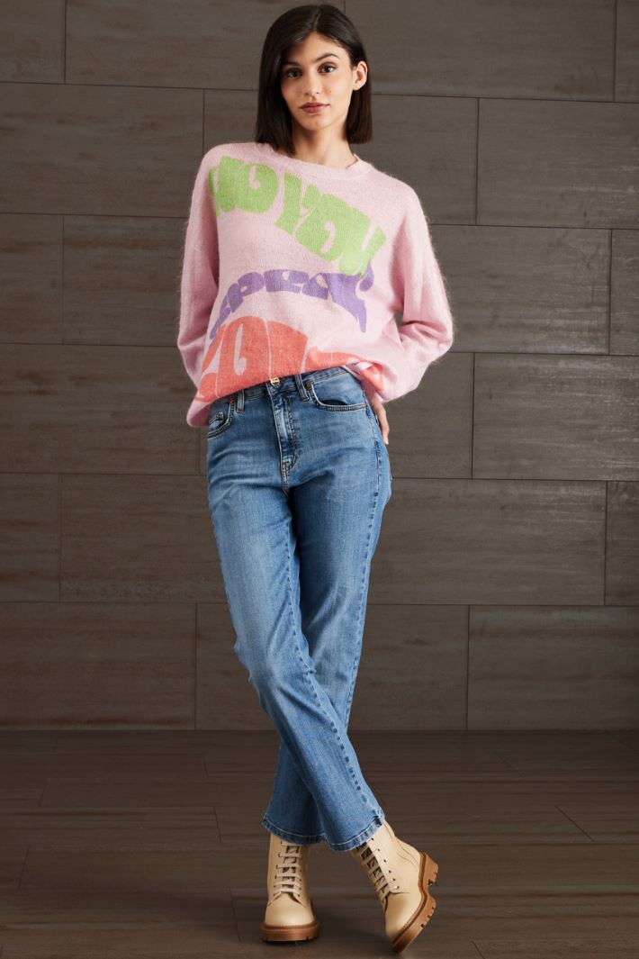 Maglia morbida in mohair - ROSA BABY VIOLA - Fashion Market