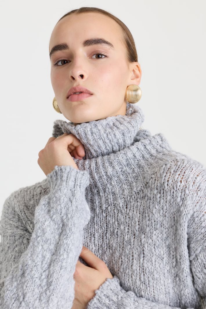 Maglia a collo alto - GRIGIO - Fashion Market - 3