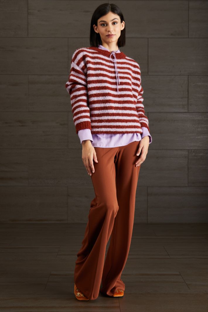 Maglia in lana e alpaca - MATTONE LILLA - Fashion Market