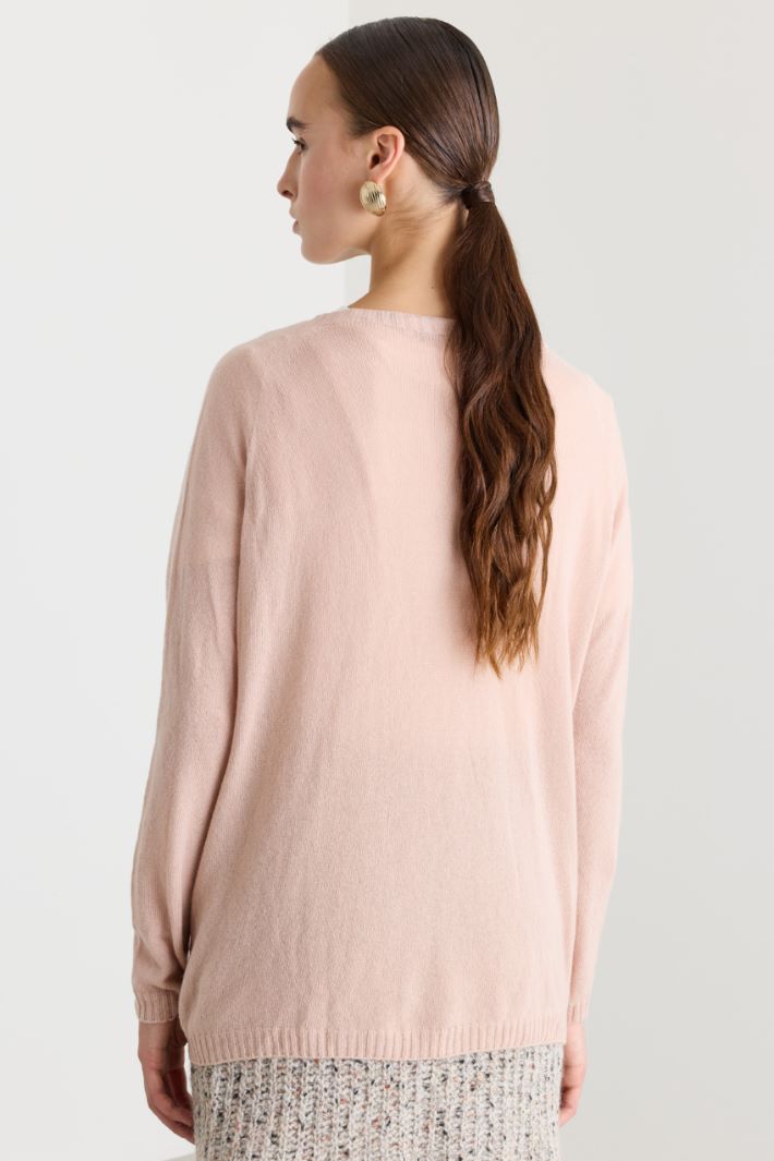 Maglia in filato misto lana - ROSA - Fashion Market - 4