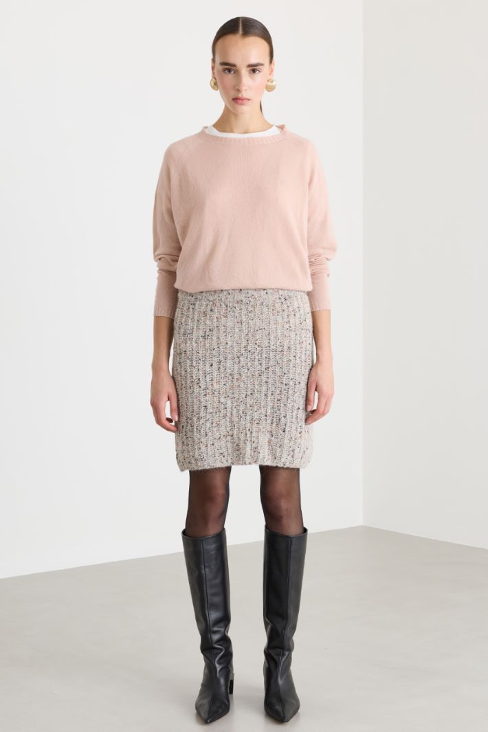 Maglia in filato misto lana - ROSA - Fashion Market