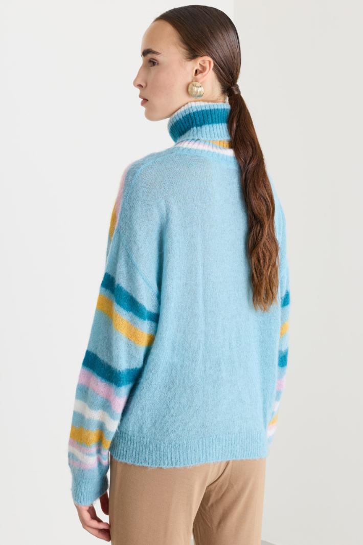 Maglia a fantasia - AZZURRO - Fashion Market - 4