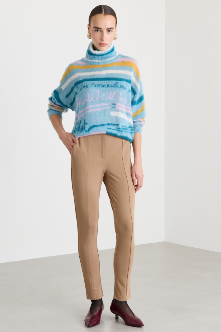 Maglia a fantasia - AZZURRO - Fashion Market