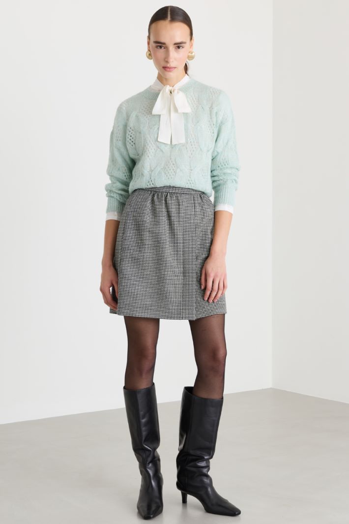 Maglia morbida a trecce - VERDE - Fashion Market