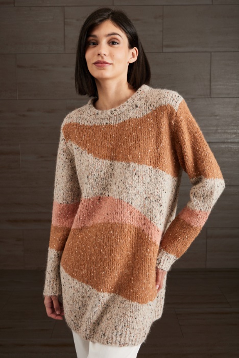 Maglia lunga in lana e alpaca - Fashion Market
