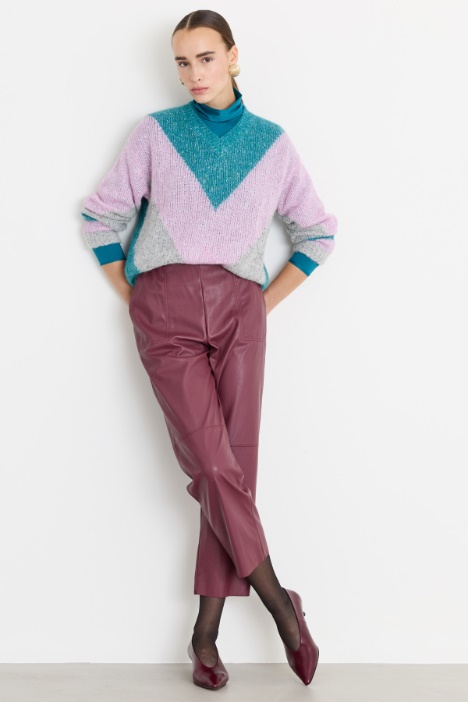 Maglia con intarsi multicolor - Fashion Market