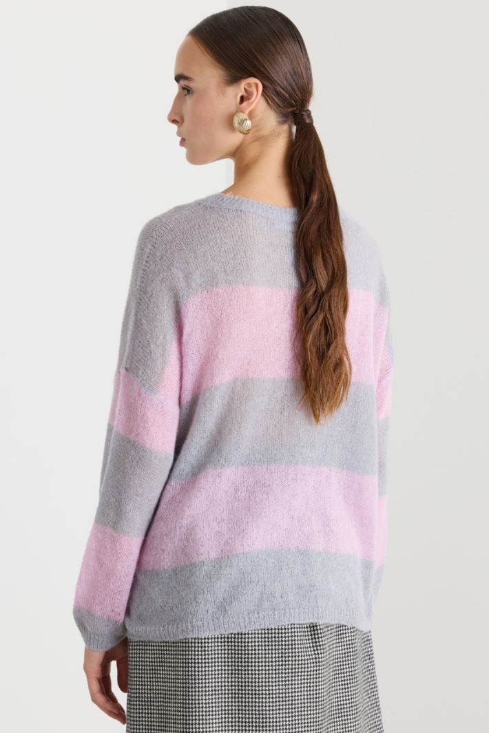 Maglia con disegni intarsiati - GRIGIO ROSA - Fashion Market - 4